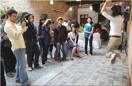 NUS Architecture Department exchange students visiting the Tun Tan Cheng Lock Peranakan House in Malacca, Malaysia